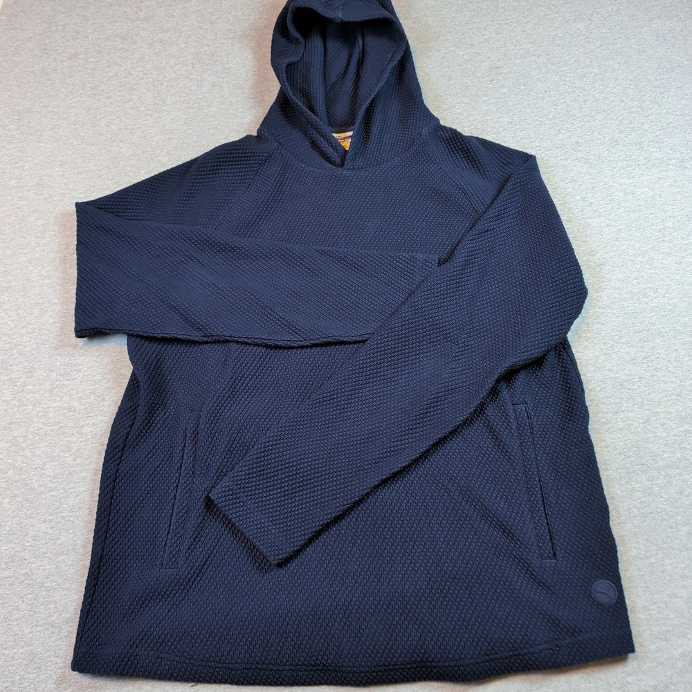 PUMA Boulder 2.0 Golf Hoodie Mens Large Deep Navy Blue Textured 632196-01